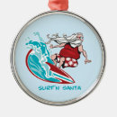 Search for surfing santa christmas tree decorations Surfer