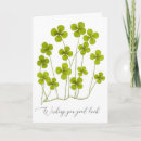 Search for shamrock thank you cards Four leaf clover