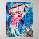 Search for watercolor jellyfish art Sea