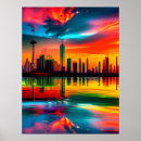 Search for cityscape art posters Sunset