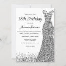 Search for silver grey invitations Glitter