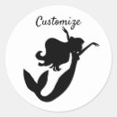 Search for black and white mermaid stickers Silhouette