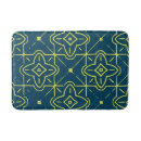 Search for navy blue gold bath mats Geometric