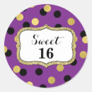 Search for purple birthday stickers Sixteen
