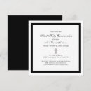 Search for black white first communion invitations Simple