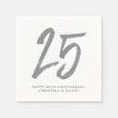 Search for anniversary napkins 25 years