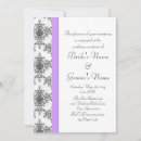 Search for lavender black wedding invitations Damask