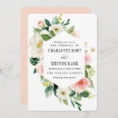 Search for pink floral wedding invitations Vintage