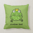 Search for green frog cushions Illustration