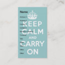 Search for keep calm business cards Carry on