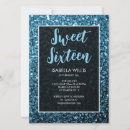 Search for baby blue sweet 16 invitations Sparkle