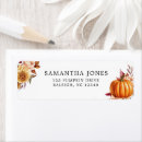Search for pumpkins return address labels Floral