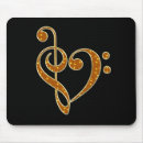 Search for bass clef mousepads Heart