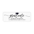 Search for black background return address labels Modern