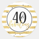 Search for gold 40th birthday stickers Trendy
