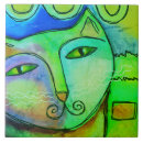 Search for abstract cat art tiles Colourful