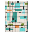 Search for turquoise and orange placemats Mid century modern design