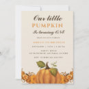 Search for our little pumpkin is turning one 1st birthday invitations Fall birthday party