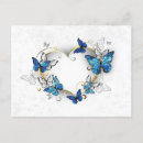 Search for heart shaped frame postcards Blue