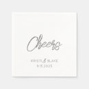 Search for cheers napkins Modern typography