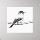 Search for black and white bird canvas prints Illustration
