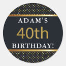 Search for 40th birthday men stickers Elegant