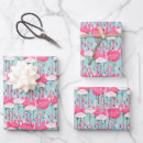Search for pink flamingo wrapping paper Hawaiian