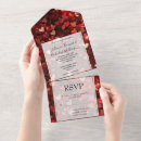 Search for red heart wedding invitations Glitter