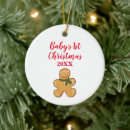 Search for gingerbread man christmas tree decorations Baby's first christmas