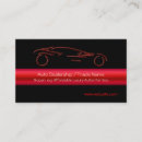 Search for black and red auto business cards Sportscar