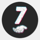 Search for number six stickers 6 7