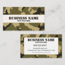 Search for camouflage business cards Hunter