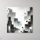 Search for abstract black and white canvas prints Unique