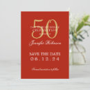 Search for save the date 50th birthday invitations Gold