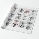 Search for music notes wrapping paper Black