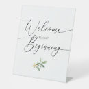 Search for welcome to our beginning wedding signs Script
