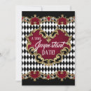 Search for alice in wonderland save date invitations Red