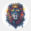 Search for lion crown stickers Illustration