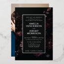 Search for black red silver wedding invitations Gothic