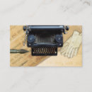 Search for author business cards Typewriter