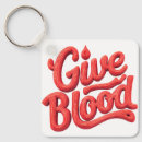 Search for blood donation key rings Save lives