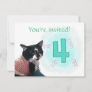 Search for tuxedo birthday invitations Cat