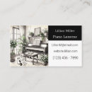 Search for music lessons business cards Piano