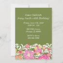 Search for vintage 40th birthday invitations Flower