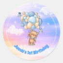 Search for teddy bear 1st birthday stickers Boy