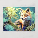 Search for wild fox postcards Forest