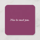 Search for nice to meet you business cards Minimal