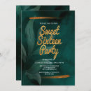 Search for modern sweet 16 invitations green