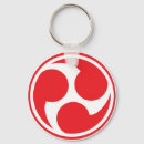 Search for japanese symbols key rings Red
