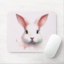 Search for pink bunny mousepads Watercolor